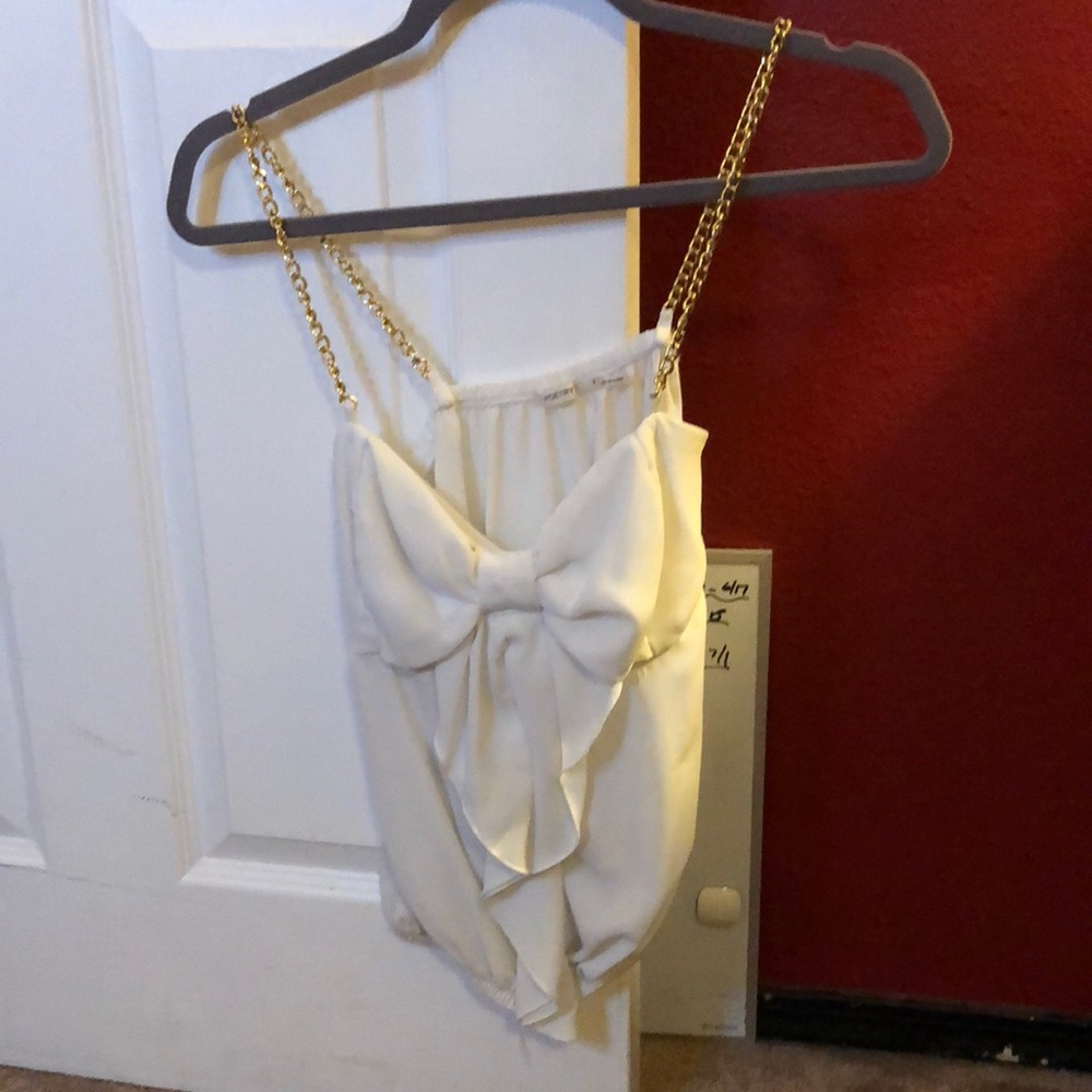 Off white sheer tank top